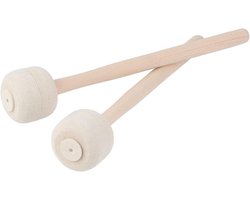 Inovra Plus - Drumstick 2 Stuks, Wol Stok Hamers met Houten Steel en Wol Vilten Kop, Houten Handvat, Percussie Instrument Accessoires, Houten Tip Drumstok voor Studenten en Volwassenen