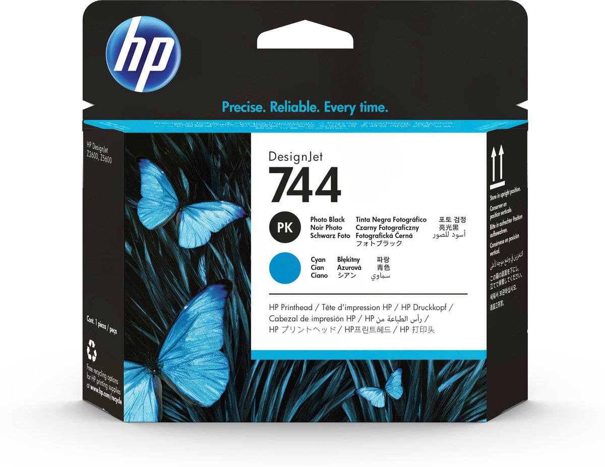 HP - F9J86A - 744 - inktcartridge zwart