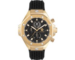 Philipp Plein Plein Chrono Royal PWLFA0325 Horloge - Siliconen - Zwart - Ø 46 mm