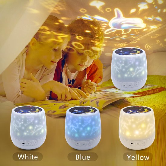 RFWR® 360° Sterrenprojector met 21 Films voor Kinderen - Nachtlamp en Planetarium voor Kinderkamer Decoratie van RFWR — afbeelding 5