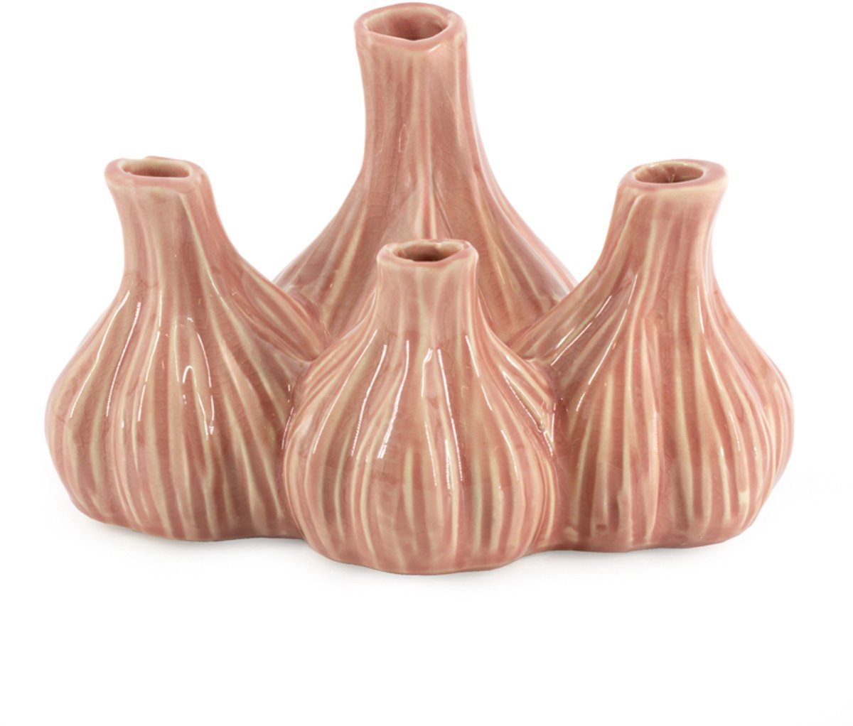 homebound by ky Aardewerk tulpenvaas Garlic roze | tulpenvaas | 19,5x15,5x14,5cm