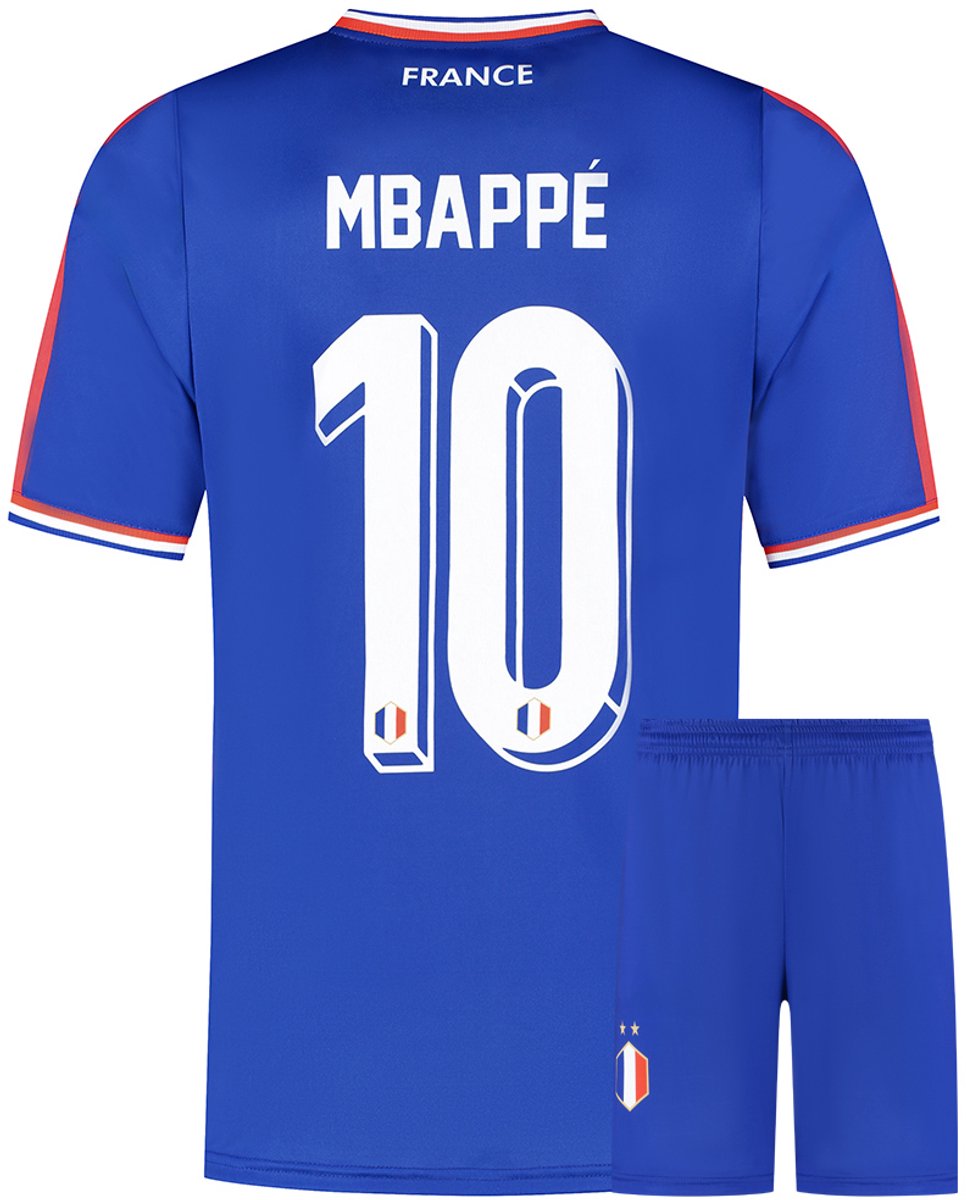 Mbappe Frankrijk Voetbaltenue Thuis - Voetbal Tenue Kinderen - Shirt en Broekje - Jongens en Meisjes - Volwassenen - Heren en Dames - Maat 164