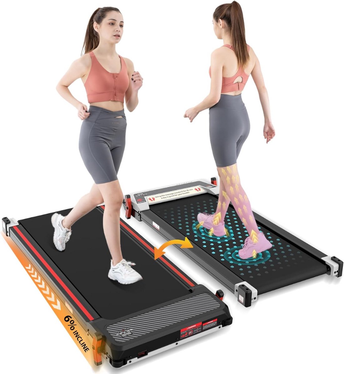 Loopband Inklapbaar - Hometrainer Elektrisch - Walking Pad Fitness - Zwart (EAN: ...1387)