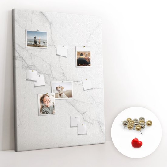 BoardsPlus Prikbord Met Oppervlak Van Kurk, Kurkbord Zelfherstellend Omlijsting Grenen Hout 80 X 60 Cm 751031807