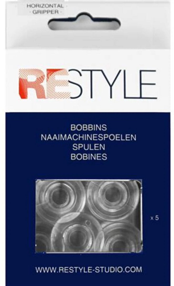 Naaimachinespoelen voor horizontaal grijper plastic 20,5 x 11,5 mm hoog, 5 stuks