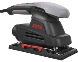 SKIL Ponceuse vibrante 160W - Ponceuse - Surface de ponçage 92 x 185mm - Aspiration des poussières - Avec pinces et fixation auto-agrippante - 3 feuilles abrasives incluses - Skil 7338 AA
