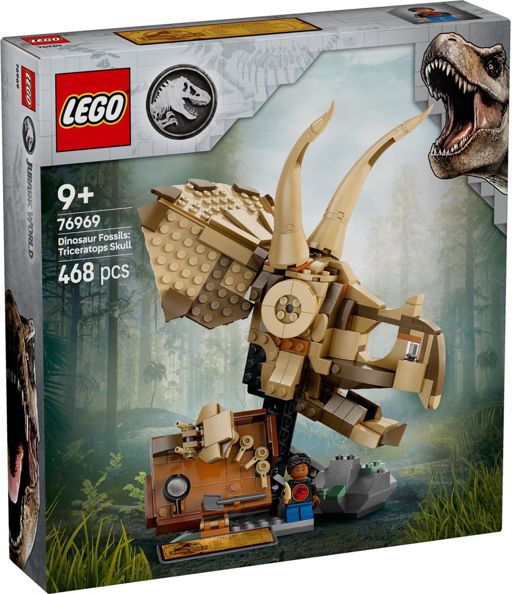 LEGO 76969 Jurassic World Dinosaurusfossielen: Triceratops schedel