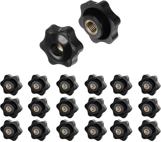 Foto: 20 pcs tension knobs knurled thread m8 universele handgrepen sterkop tension nut knop voor machines gereedschap draadstang m8