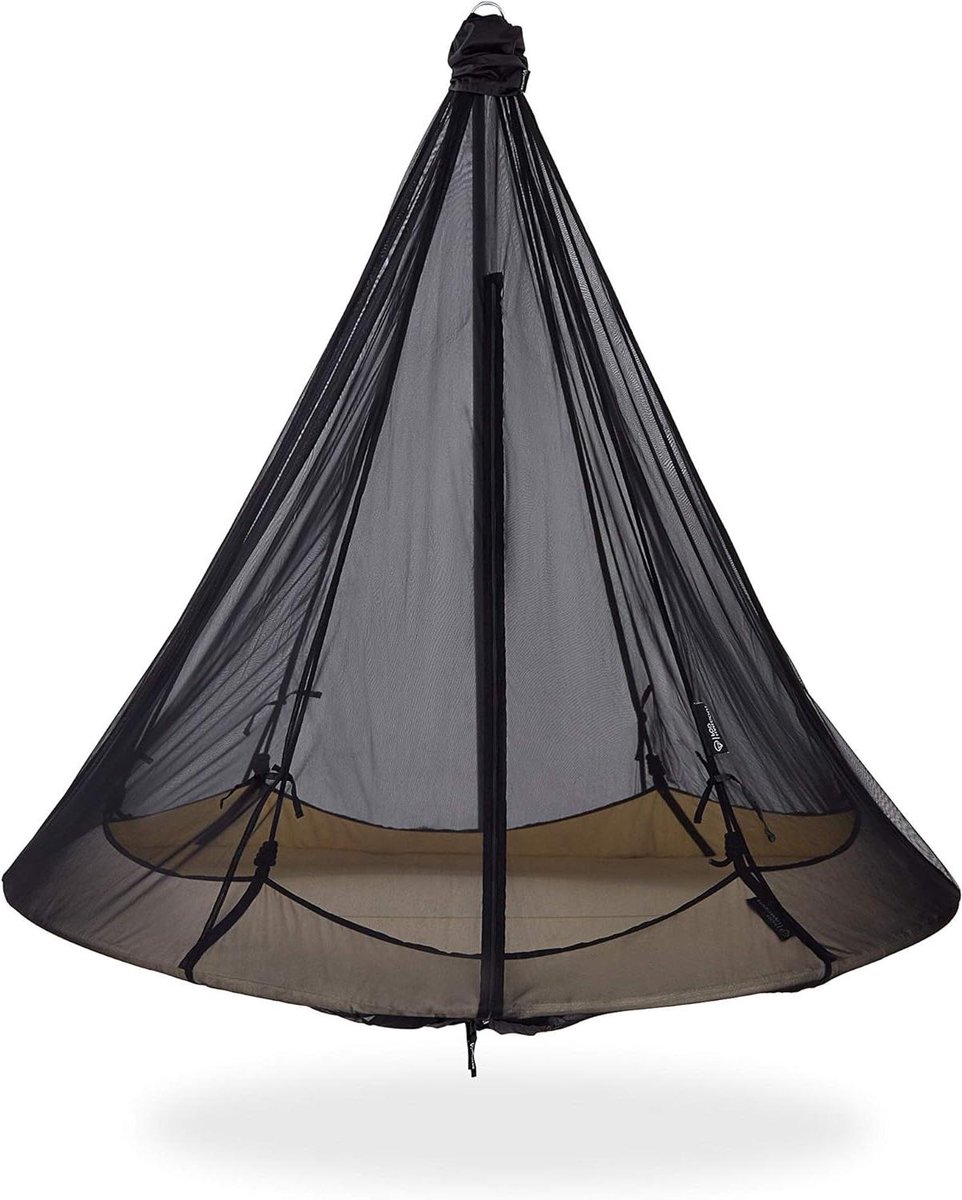 Portable Lightweight Translucent Mosquito Net Insect Net for Hammock Bed/ Hammock Chair/ Porch Swing - Black