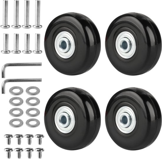 Koffer Zwenkwielen, 1 Paar A65 Bagage Wielen Vervanging, Bagage Vervangende Wielen, Mute Swivel Koffer Bagage Zwenkwielen Reparatie Onderdelen