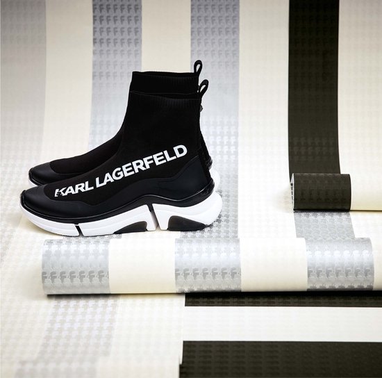 AS Creation Karl Lagerfeld - Papier peint Stripes - Design "Stripes" - noir et blanc - 1005 x 53 cm