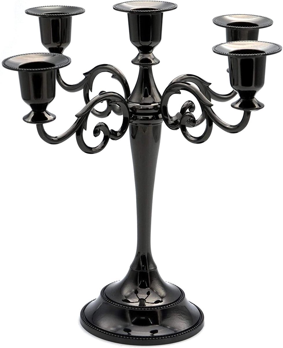 Ibenzoa® Elegante 5-armige metalen kandelaar voor sfeervolle tafeldecoratie bij evenementen