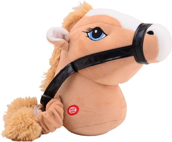 Holly Horse Paarden Hoofd met Elastiek - Kleur Beige - Inclusief Geluid van Holly Horse — afbeelding 3