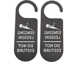 Allecto Plus - Deurhanger Zanglessen - Niet storen bij zangles - Set van 2 - Zangstudio Decoratie EU