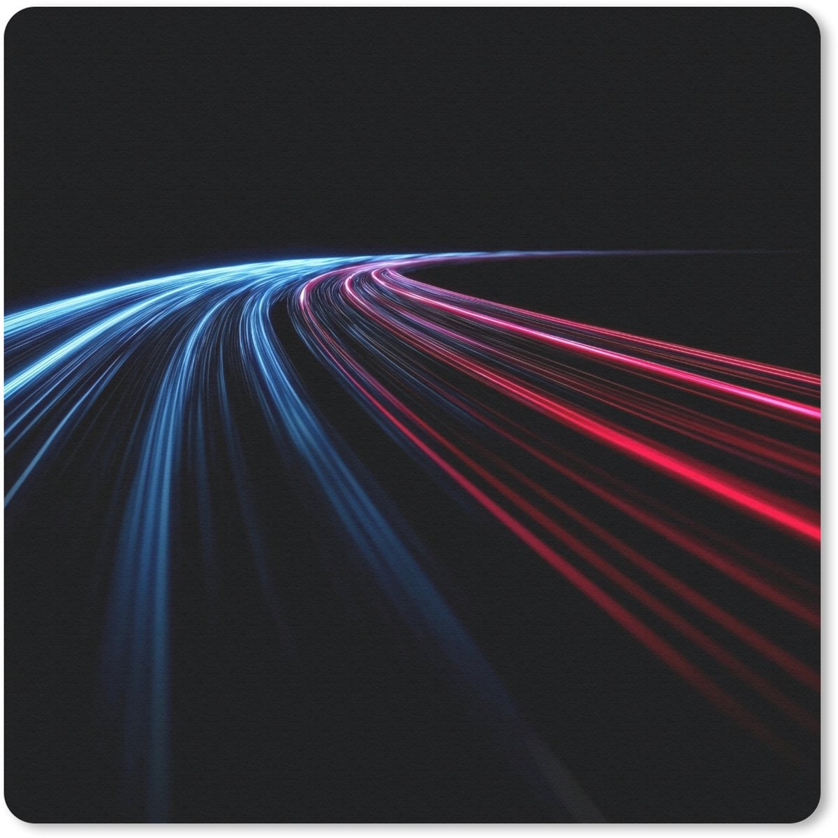 Muismat 20x20 cm - Mousepad Gaming - Strepen - Gebogen - Blauw - Muismatten