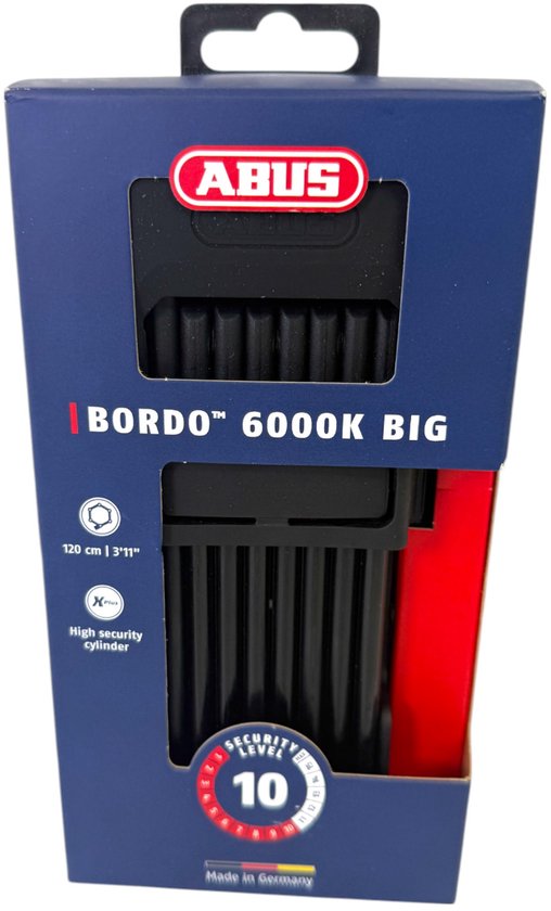 Abus Vouwslot Bordo 6000K SH 120cm