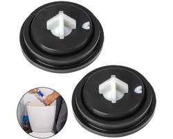 2 membranen voor vlotterventiel wc-aansluiting rubber en kunststof - eenvoudige reparatie wc-tanks met lekkage - wc-afvoerafdichting.