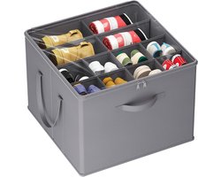 Shoe storage organizer for closet - fits 12-16 pairs - large shoe box storage containers with clear cover and reinforced handles - foldable storage bins suitable for boots heels