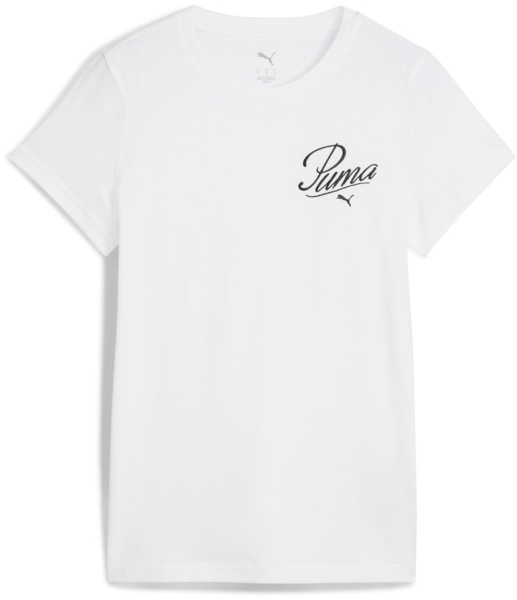 Dames Puma Ess Script Tee Wit
