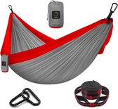 Hamac Plein air ultraléger pour 2 personnes - Hamac double portable 300 x 200 cm avec Set de suspension - Ideal pour les voyages, la randonnée, le vélo, la pêche, le Garden et la plage