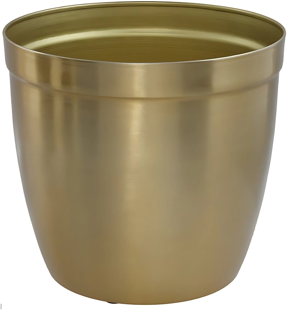 Gerimport bloempot Gea - goud - D12 cm - H11,50 cm - metaal - tuindecoratie