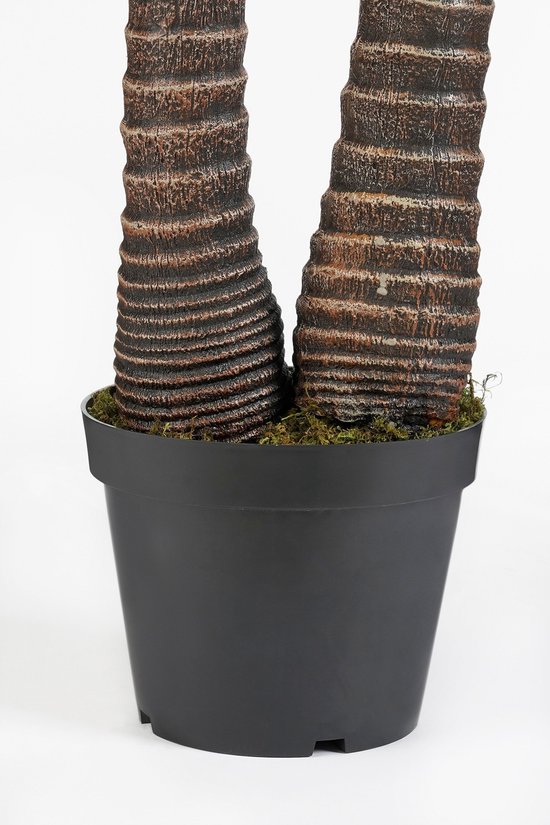 Mica Decorations Palmier Artificiel Cycas - H150 x Ø100 cm - Pot en Plastique - Vert