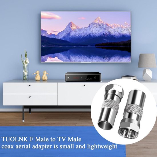 Coax Naar RCA, Pak Van 2 - TV Coax Socket Naar Phono Plug Adapter, Vrouwelijke Coaxiale Naar RCA/Phono Mannelijke Koppeling Voor Audio-, Video-en Communicatiesystemen
