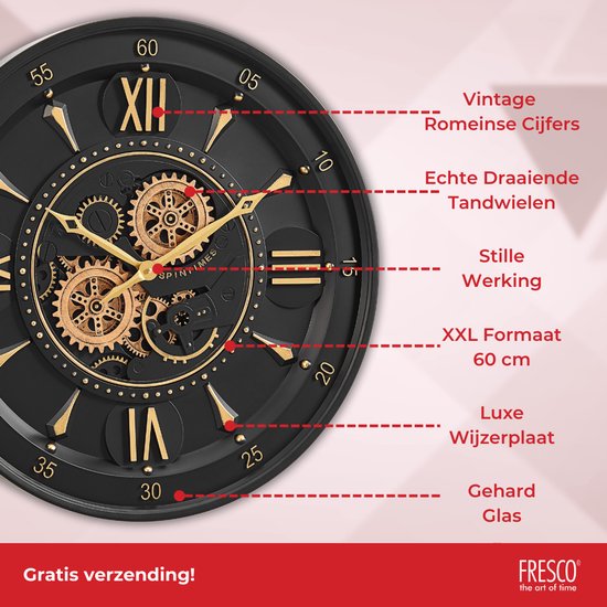 Klok Hout Met Zwart - Slaapkamer / Clock / CI-CN