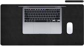 imoshion Bureau onderlegger 80 x 40 cm - Hoogwaardig Kunstleer - Bureau Accessoires - Bureau Organizer - Antislip Muismat XXL - Inclusief draagriem - Zwart
