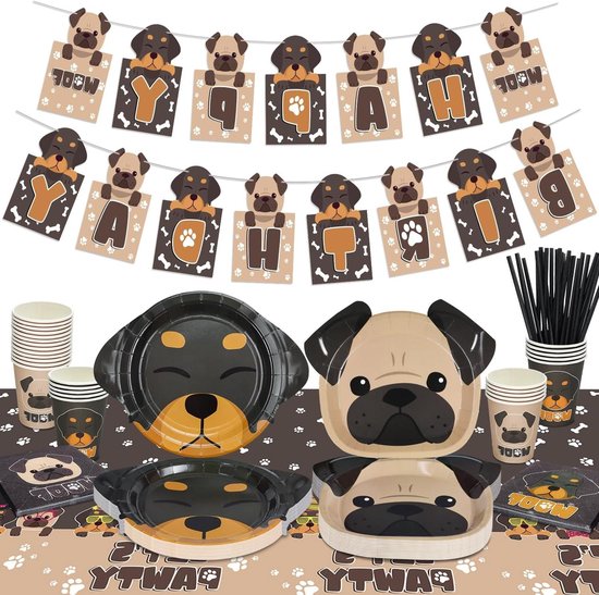 Procos DY10273867 - Paw Patrol Skye & Everest Party Set Klein, borden, bekers en servetten, tafeldecoratie, verjaardagsdecoratie