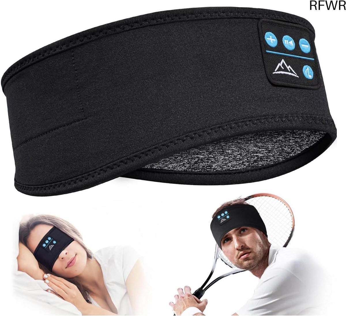 RFWR® 3-in-1 Bluetooth Slaaphoofdtelefoon - Muziekmasker en Hoofdband voor Ontspanning en Slaap