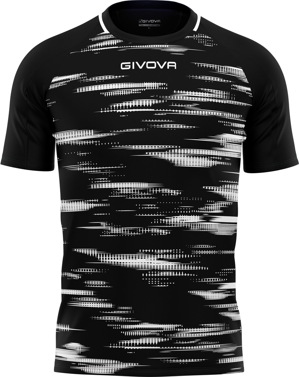 Sportshirt Givova Pixel Sky-zwart Blauw - XS