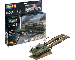 Revell Modelbouwpakket Militaire voertuigen - 63297 A22 Churchill A.V.R.E. - WWII Britse Gevechtstechnische Tank - Model Set Plastic - 1:76 - Modelbouw