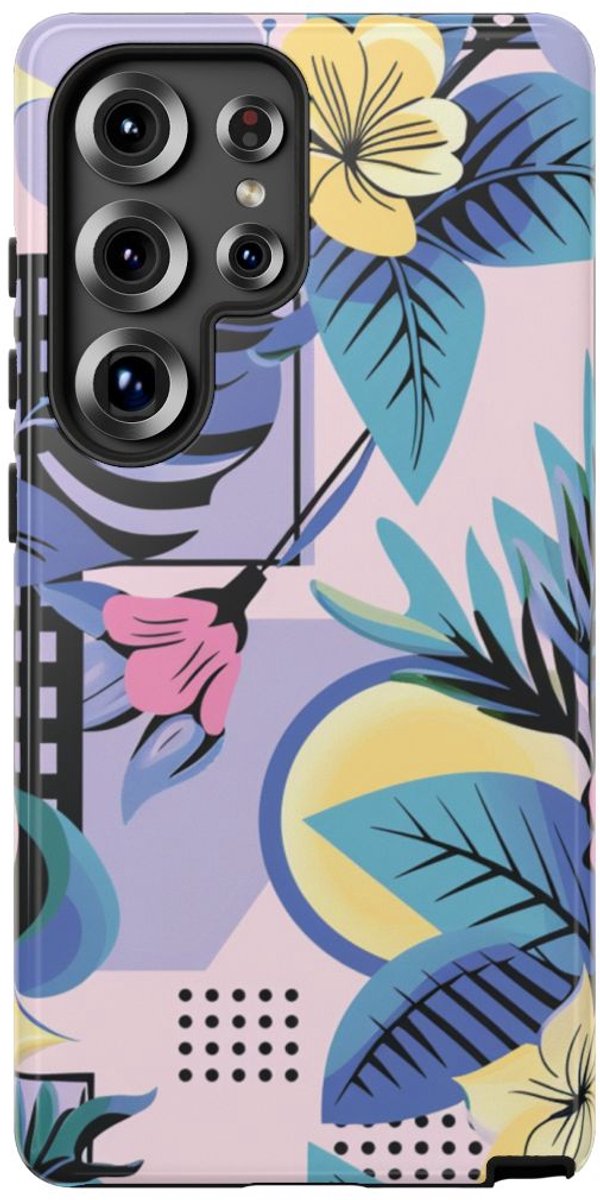 Bloemrijk Geometrisch Patroon – Telefoonhoesje Geschikt voor Samsung Galaxy S25 Ultra