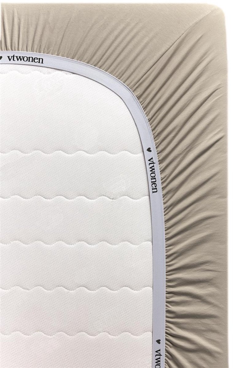 Katoen - Hoeslaken - 90x200 cm - Zand