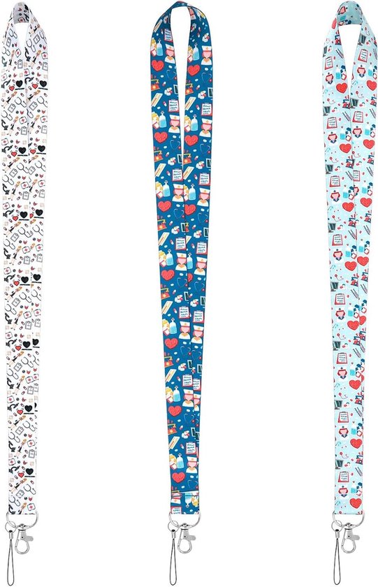 Foto: Allecto plus lanyards met leuk patroon voor telefoon tas id kaarthouder vrouwen mannen kinderen sleutel lanyard