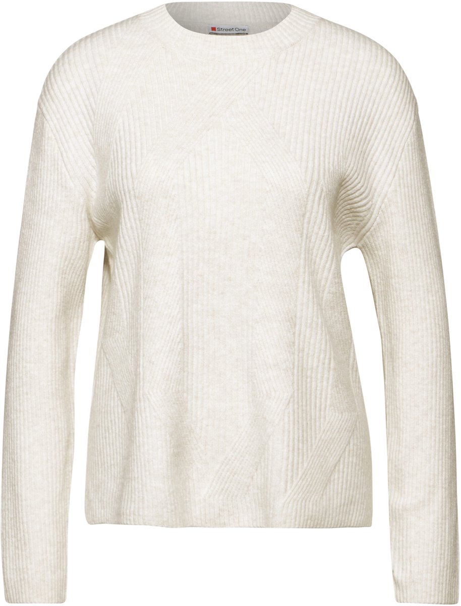 Street one - Pull - Maat L - Vrouwen - 14959 cream whi - katoen