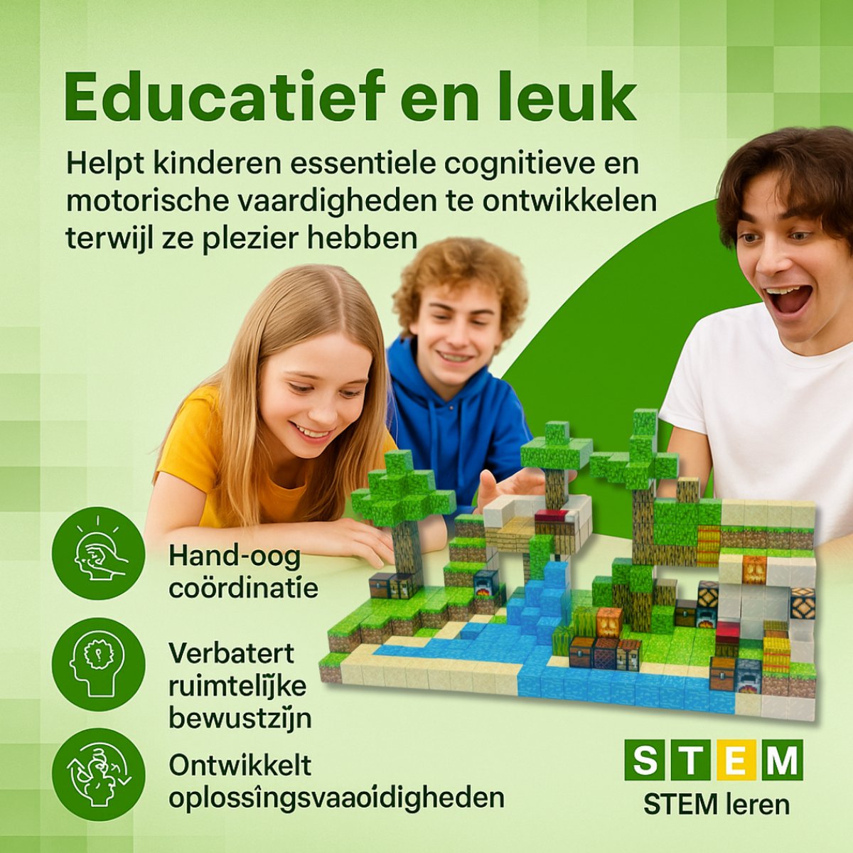 Magnetisch speelgoed – magnetisch bouwspeelgoed 400 stuks – magnetische bouwstenen – montessori speelgoed – magneten speelgoed - Jungle beach — afbeelding 4