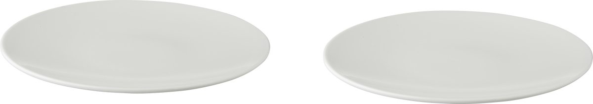 Palmer - White Delight - Bord - 2 stuks - ø 27 cm - Wit - Porselein - Bordenset