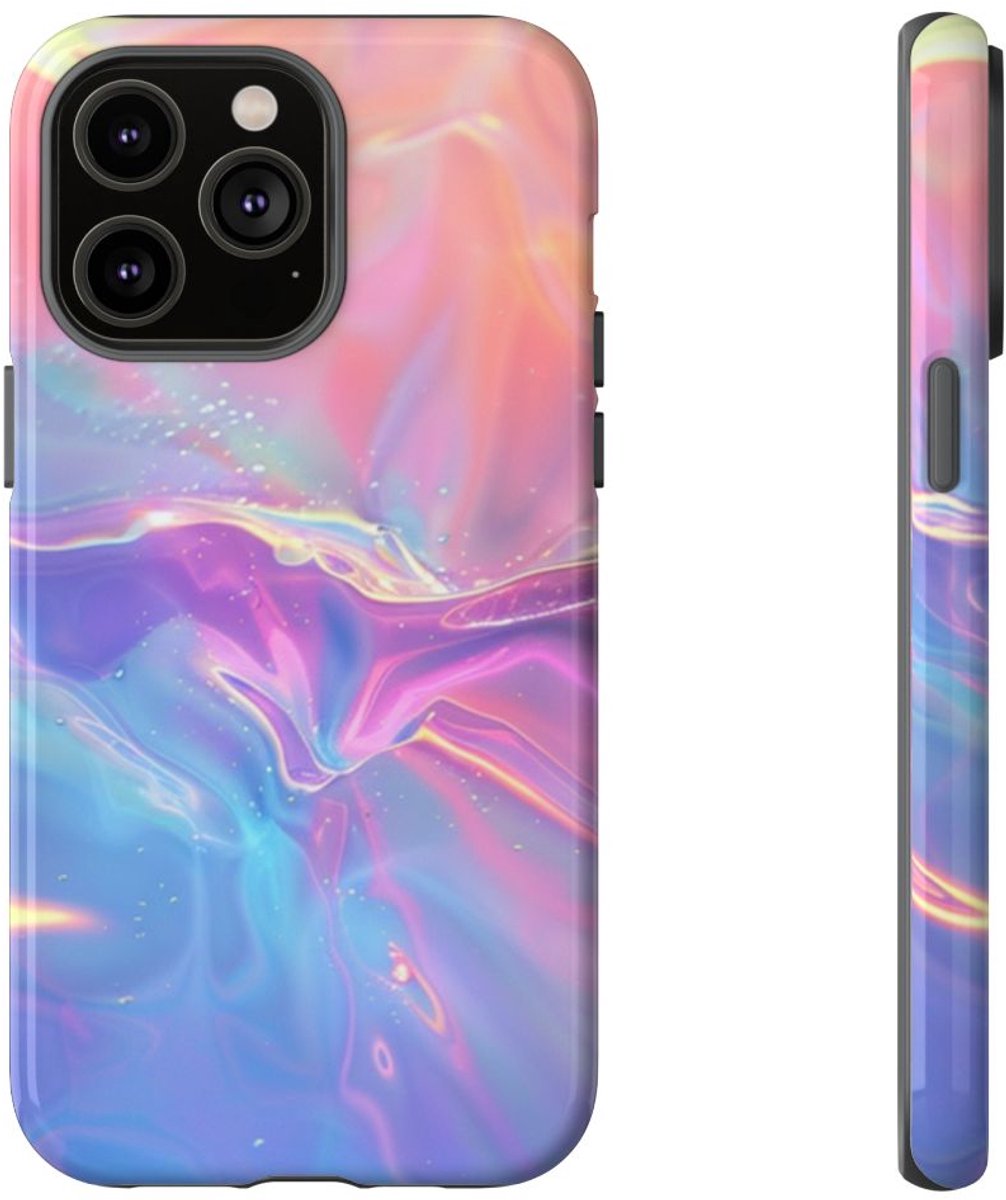 Holografisch Gradient Abstract Ontwerp – Telefoonhoesje Geschikt voor iPhone 14 Pro Max