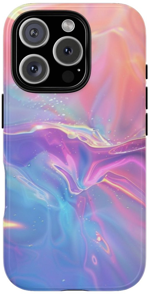 Holografisch Gradient Abstract Ontwerp – Telefoonhoesje Geschikt voor iPhone 16 Pro