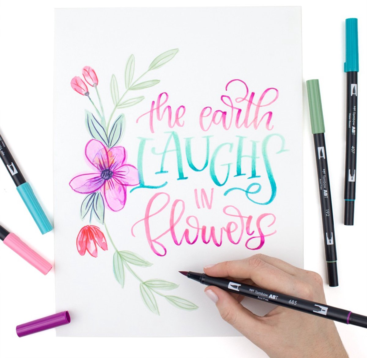 Tombow ABT Dual brush tekenpennen - Brushpennen - set van 18 kleuren - Primaire kleuren — afbeelding 10