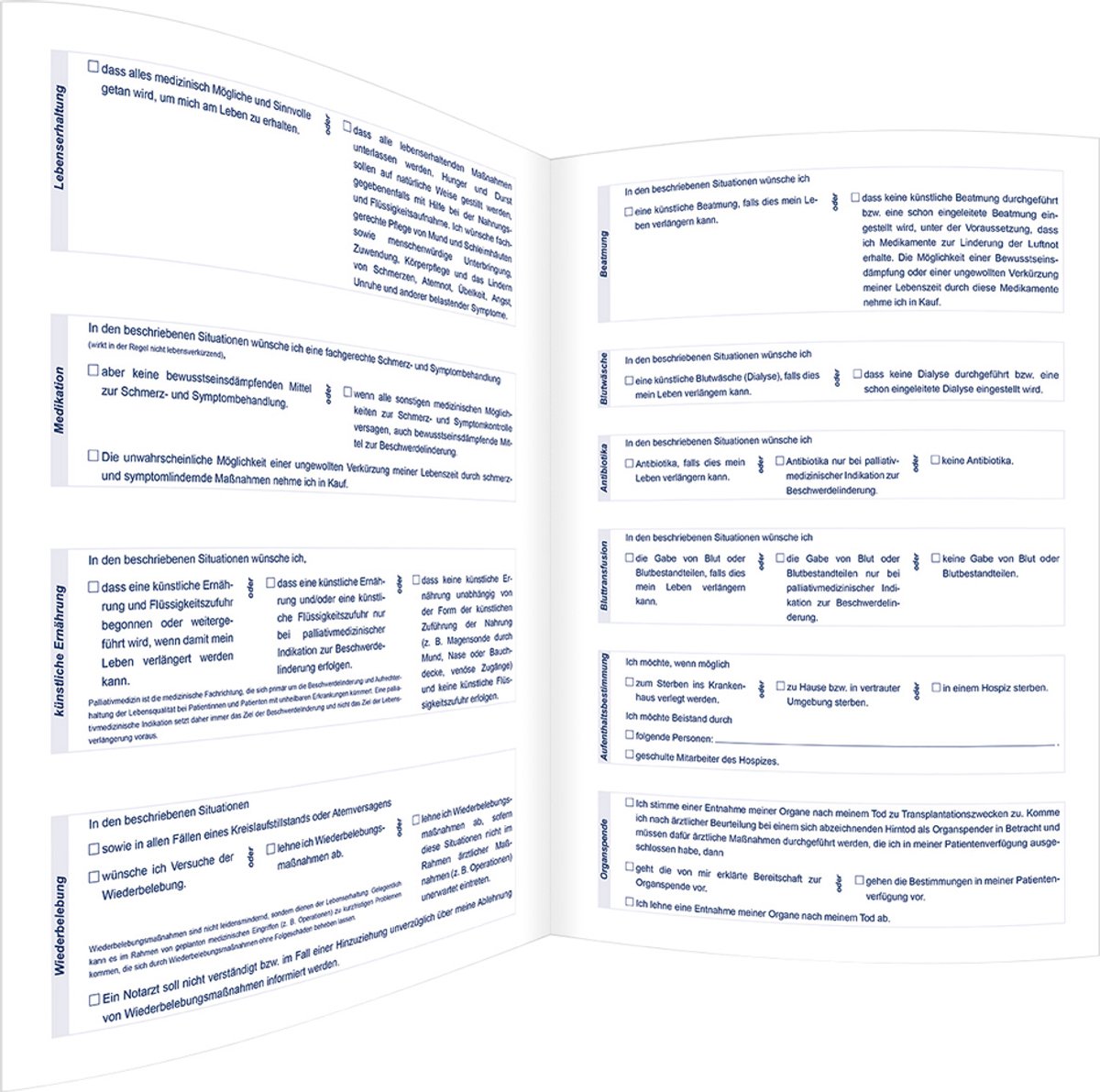 RNK Verlag formulierenmap Patient 2896, patientenbeschikking, 225 x 310 mm, 2 personen