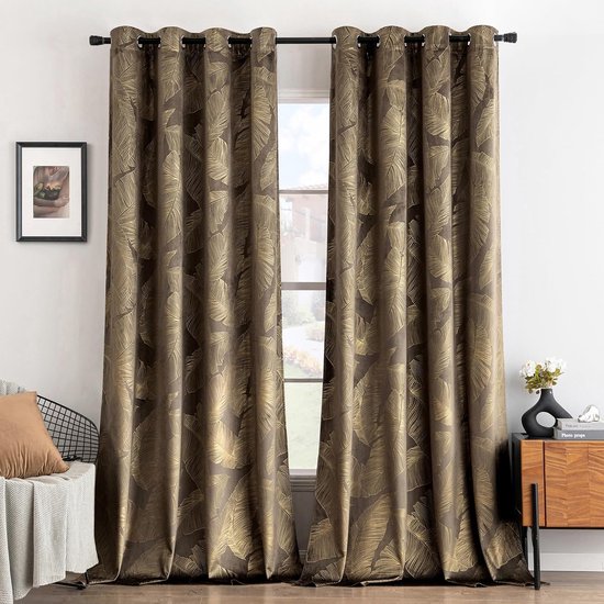 JIUZHEN Fluwelen verduisteringsgordijnen, set van 2, zachte ondoorzichtige gordijnen met oogjes voor de slaapkamer, 140 x 260 cm (breedte x hoogte), donkergroen