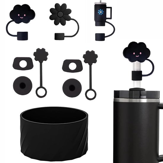 Meitesti Strodeksel dop voor Stanley Cup, siliconen rietjestopper 10 mm 0,39 inch stofdichte herbruikbare rietjesdeksels, strotip covers voor Stanley Cups accessoires