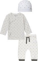Noppies Set(3delig) Unisex, Shirt, Broek en Muts met Sterretjes - Maat 44