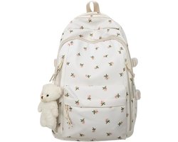 Rugzak – Schooltas - Laptoprugzak - Schooltas meisje –Schattige rugzak met rozenprint – Lichtgewicht Nylon Rugzak – Grote Opbergcapaciteit – Schattige Rugzak voor School & Dagje Uit