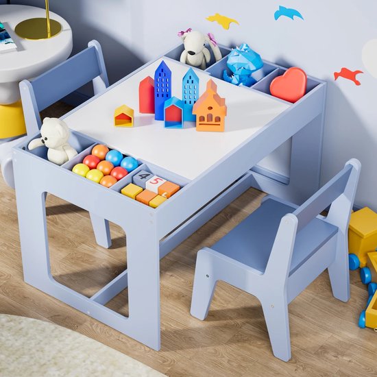 Kindertafel met 2 Stoeltjes - Speeltafel voor Kinderen - Ideaal als