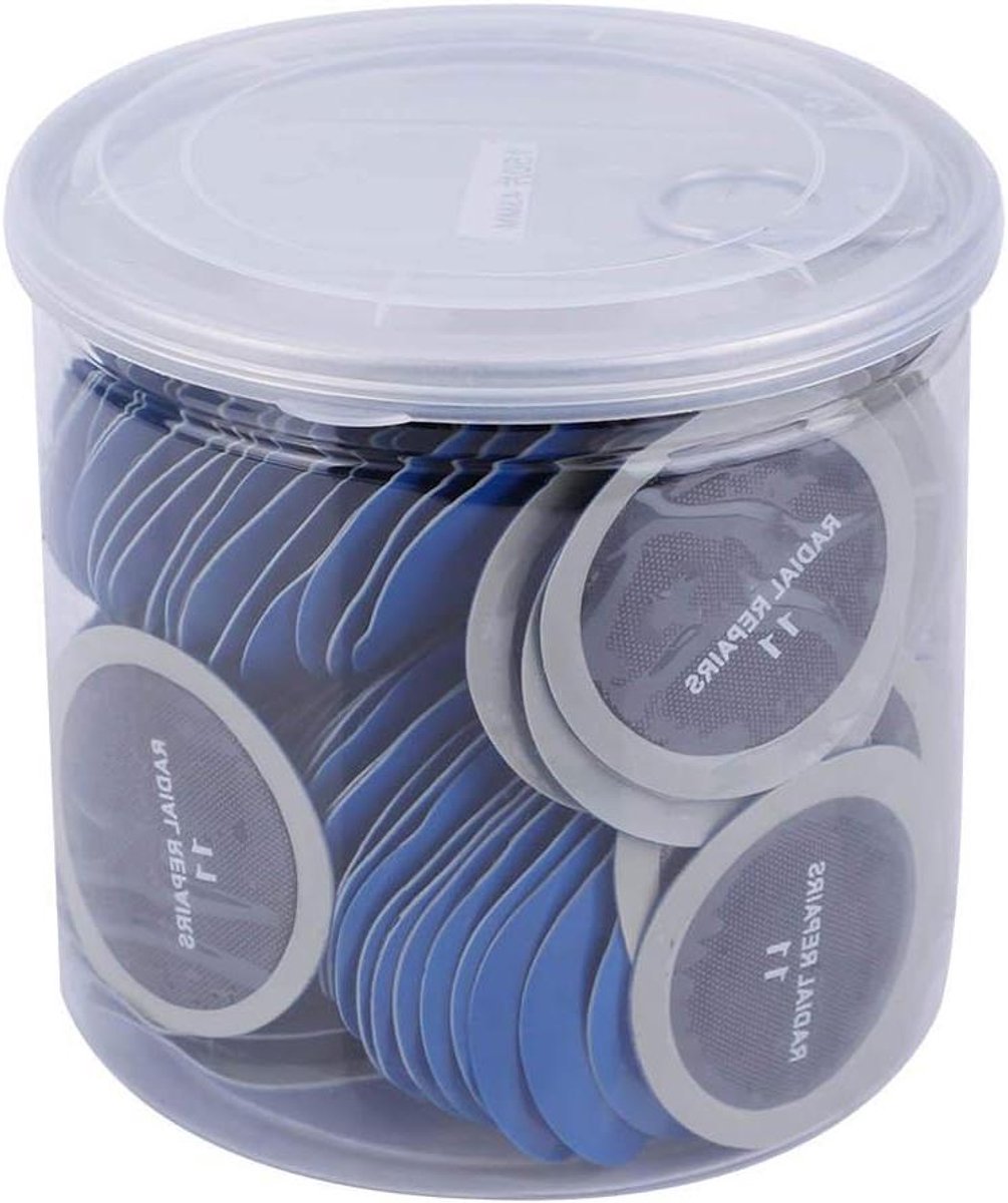 Allecto Plus - 120 stuks Bandreparatiepleisters 43mm - Natuurlijk rubber - Tubeless reparatieset voor auto en fiets - Bandreparatie - Pleisters voor autoband en fietsband