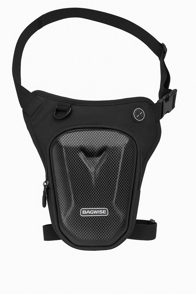 Bagwise® - Beentas Motor- Heuptas Motor - Motortas - Fiets -Leg Bag Motorcyclist - 1104 - Zwart